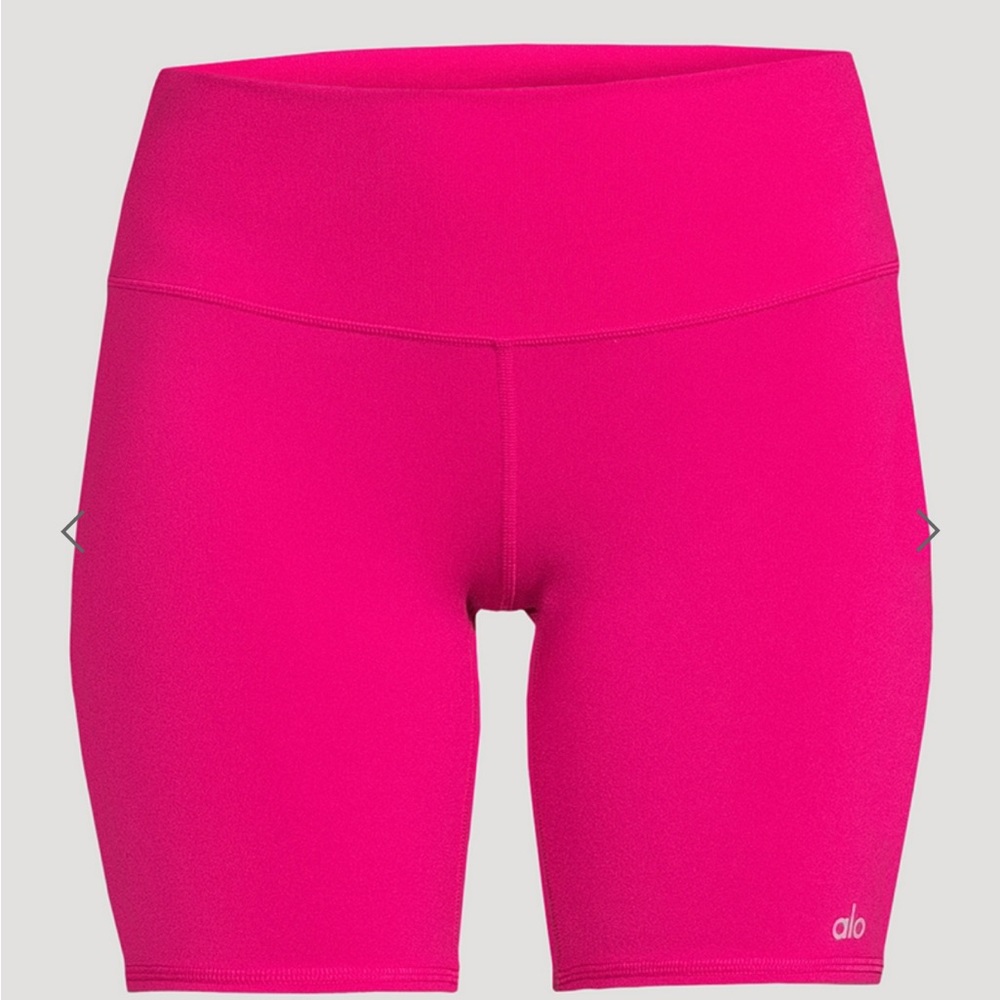 ALO Pink Bike Shorts 7”